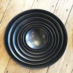 Hakusan Porcelain Dining & Tableware Waen Plate Matt Black