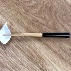 Ouchi-kougei Bamboo Diamond Cut Chopsticks Long Black Cutlery & Server