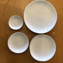 Dining & Tableware Hakusan Porcelain - White Shell Plate Series - 4 Sizes - Circle Dot