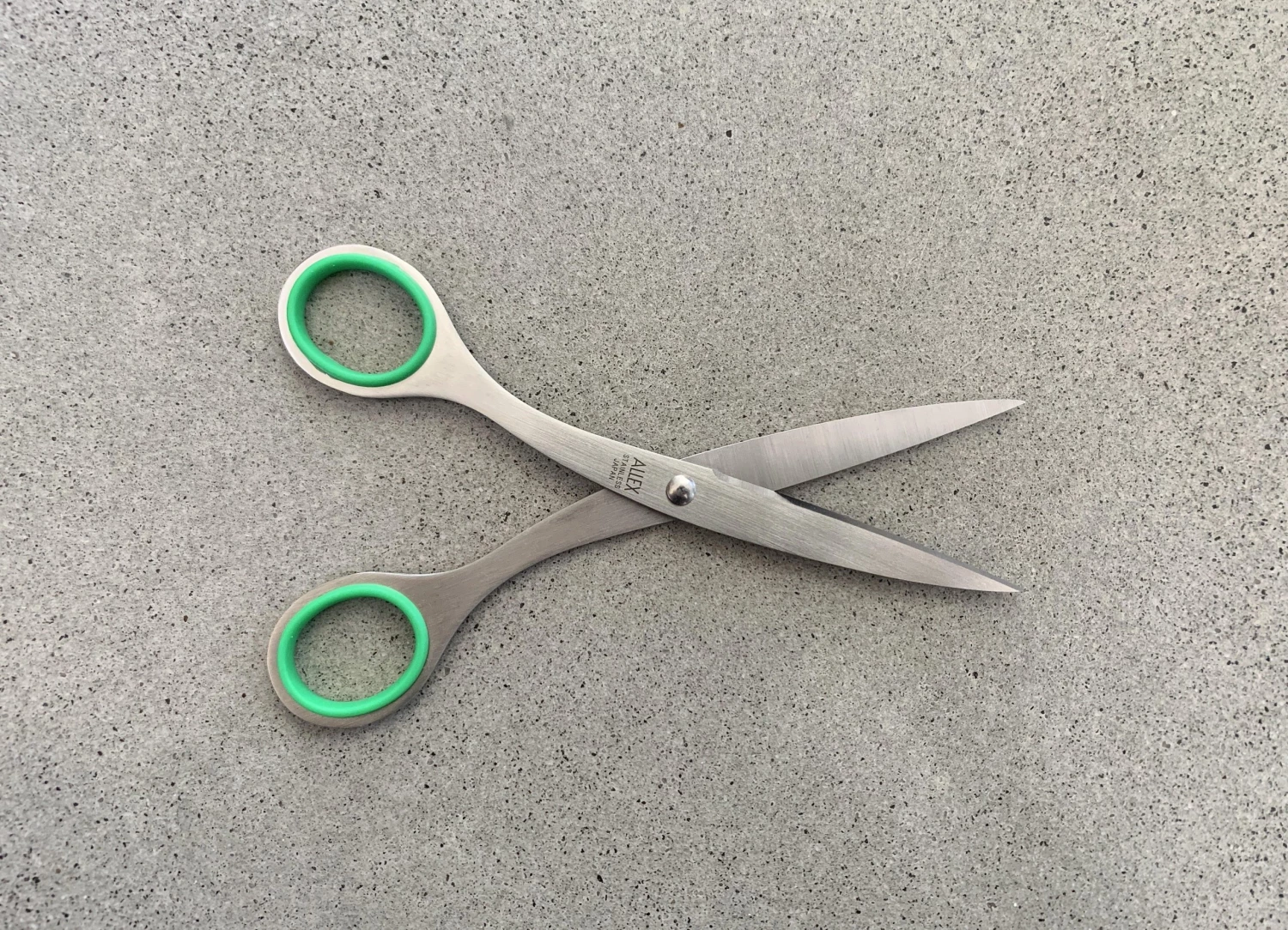 Allex Scissors 165mm Left Handed Green Stationery