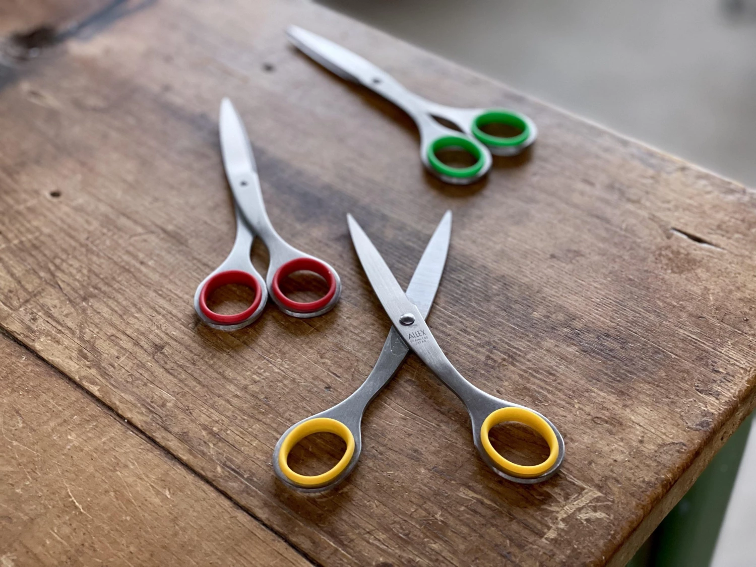 Allex Scissors 165mm Left Handed Green Stationery