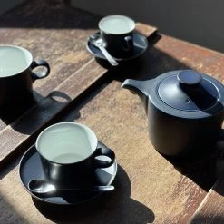 Hakusan Porcelain Navy Tea Pot Tea & Coffee