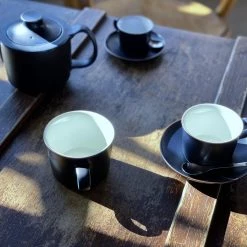 Hakusan Porcelain Navy Espresso Cup And Saucer