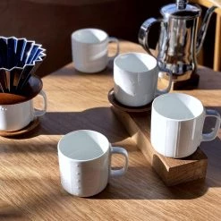 CIBI Kitchen Origami Dripper (M) Navy W/ Wooden Stand