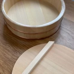 CIBI Japanese Artisan Sushi Rice Container With Lid 27cm -Sushi-oke-