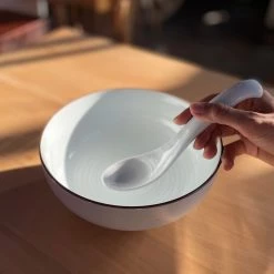 Hakusan Porcelain Ramen Soup Ladle -Renge