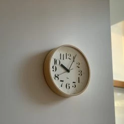 Riki Watanabe Home Decor Riki Wooden Clock 25cm Or 30cm