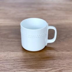 Hakusan Porcelain Relief Mug Dots Horizontal Dining & Tableware