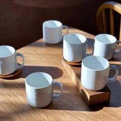 Hakusan Porcelain Relief Mug Dots Everywhere