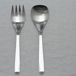 Sori Yanagi Stainless Steel Salad Server Set L Dining & Tableware