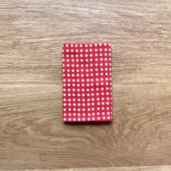 Kamawanu Tenugui - White Dots In Red