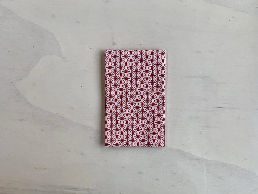 Kamawanu Tenugui - Hemp Leaves Red "Asa-no-ha"