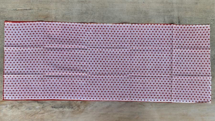 Kamawanu Tenugui - Hemp Leaves Red "Asa-no-ha"