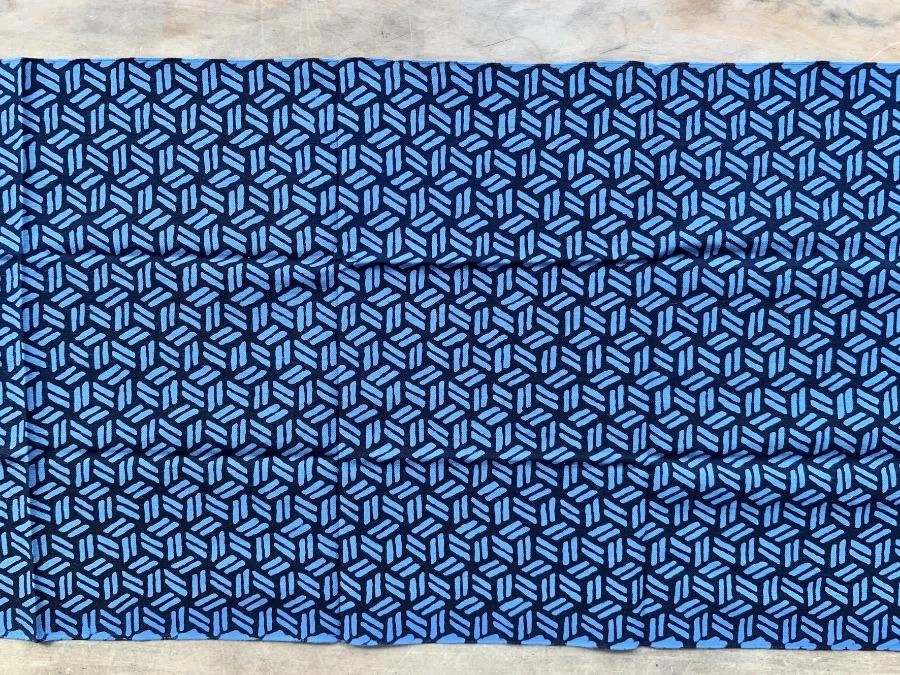 Kamawanu Tenugui - Basket Blue