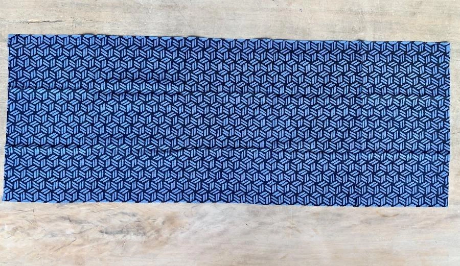 Kamawanu Tenugui - Basket Blue