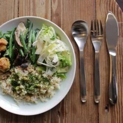 Dining & Tableware Sori Yanagi Stainless Steel Dinner 6P Setting (K,F,S 18p)