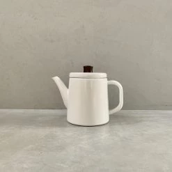 Noda Horo Pottle White - Enamel Kettle