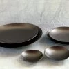 Hakusan Porcelain Dining & Tableware Waen Plate Matt Black
